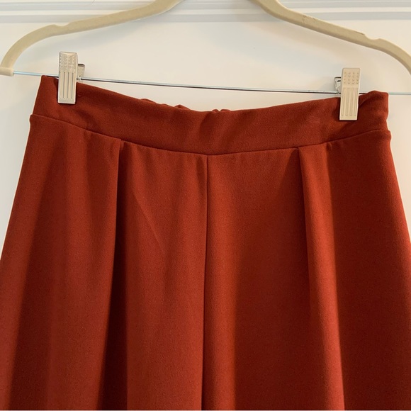 Burnt orange/ rust cropped wide leg pant - ASOS US 2 - Picture 4 of 14